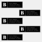 Étiquettes Imperméables avec Monogramme | Adresse 