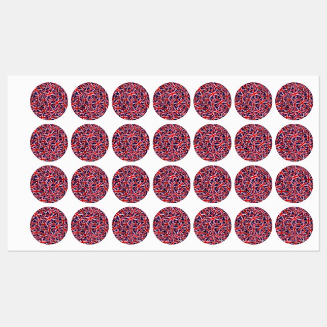 Étiquettes Indicateur Union Jack | Drapeau britannique | Drap (Feuille)