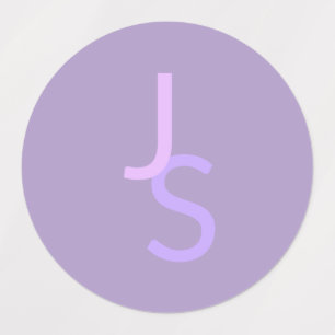 Étiquettes Initiales monogrammes à chevauchement moderne   Po