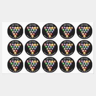 Étiquettes Jeu de billard à huit balles en rack à 8 balles