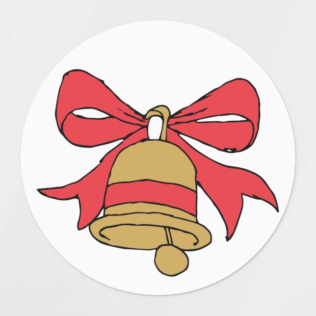 Étiquettes Jingle Bell Carton de Noël cloches Clipart Clip (Design 1)
