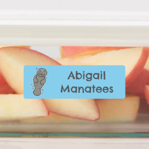 Étiquettes Joli bébé lamané avec bulles personnalisées