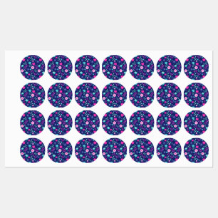 Étiquettes Joli motif floral de fond