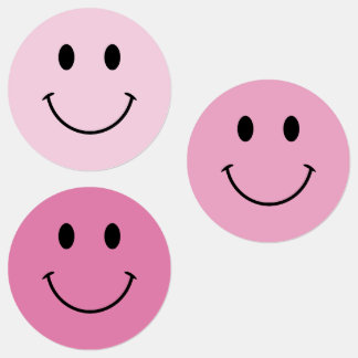 Étiquettes Joli visage rose et noir