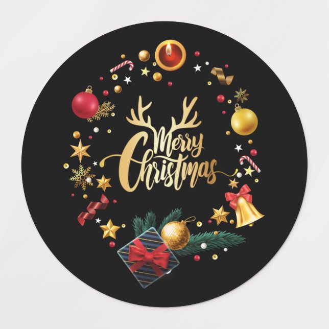 Étiquettes joyeux noël. (Design 1)