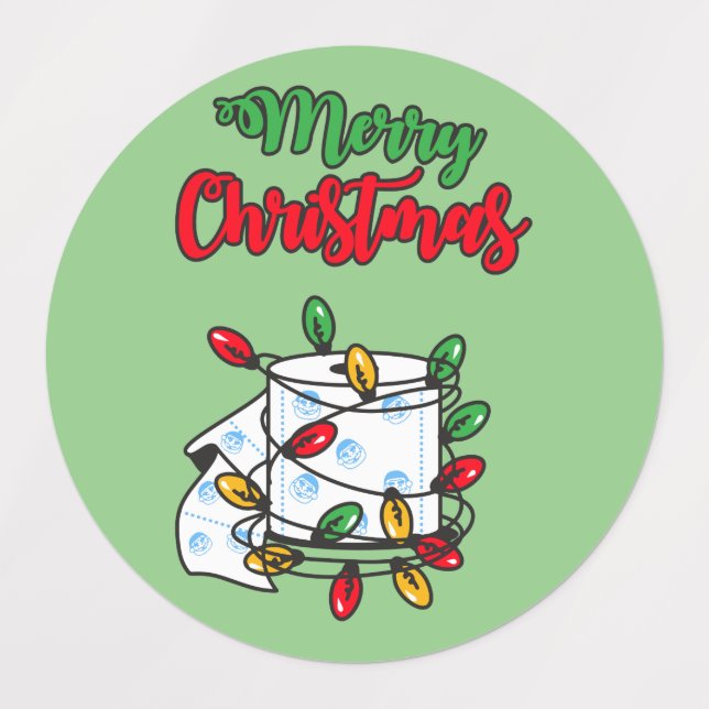 Étiquettes Joyeux Noël 2020 - Toilet Paper Edition (Design 1)