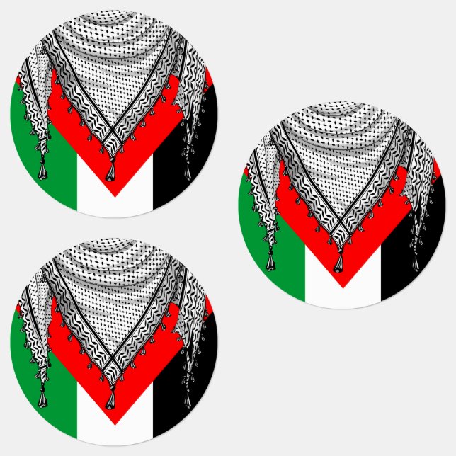 Étiquettes Keffiyeh Écharpe palestinienne tissu traditionnel (Groupe)