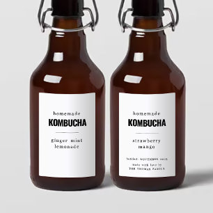 Étiquettes Kombucha maison