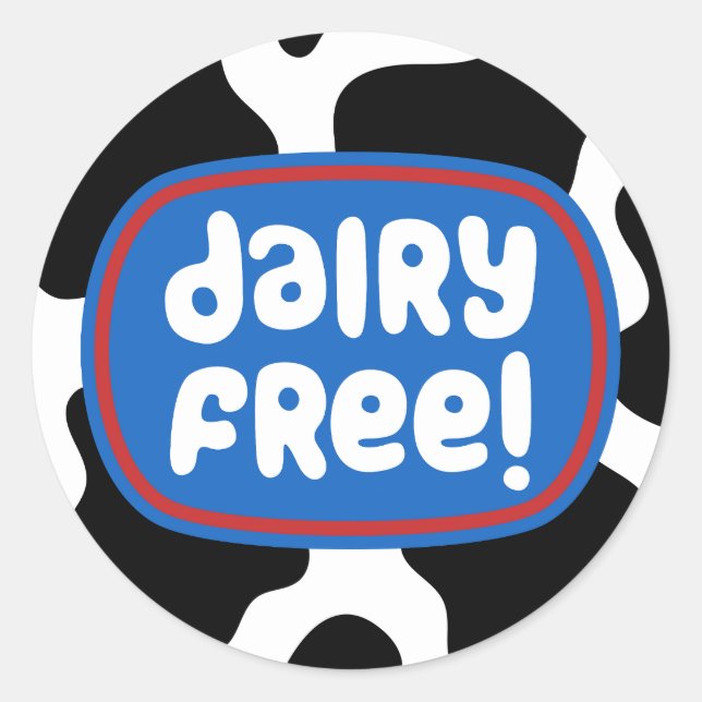 Étiquettes Laitiers Libres. Mangez Du Lait Gratuit (Devant)