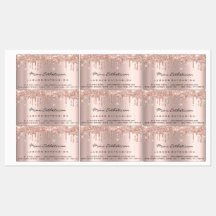 Étiquettes Lashes Extension Maquillage Artist Drivers Rose co