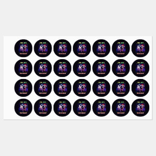 Étiquettes Le cadeau de bonheur chiot 25 décembre Noël