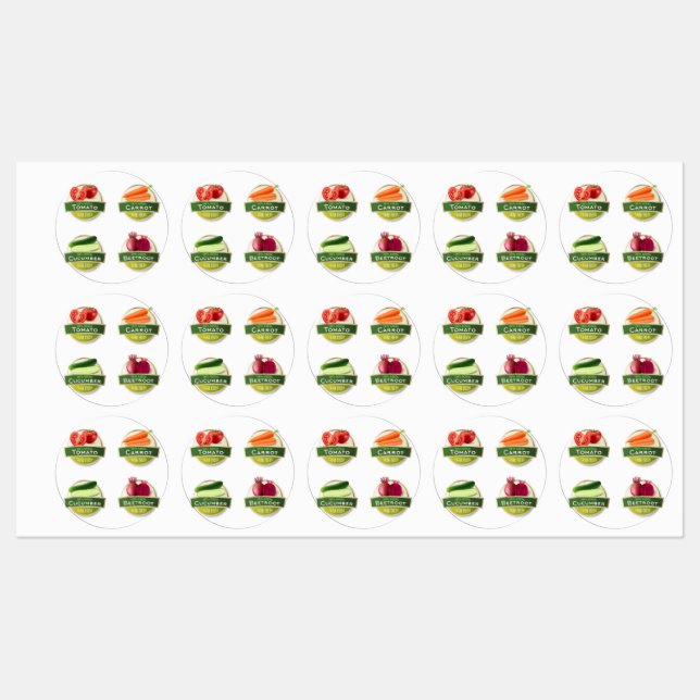Étiquettes Légumes frais de ferme (Feuille)