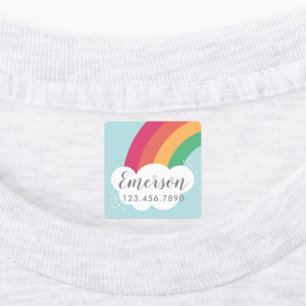 Étiquettes Les enfants arc-en-ciel colorés fer sur le étiquet
