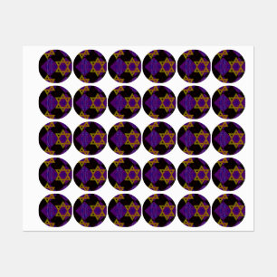 Étiquettes L'image à thème Hanukkah de SlipperyJoe's jaune do