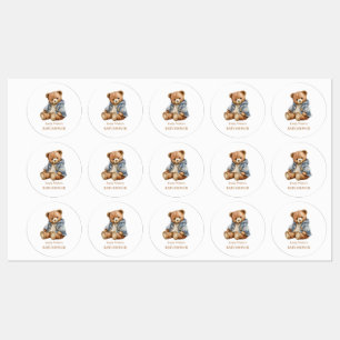 Étiquettes L'Invitation Baby shower De L'Ours En Teddy Peut A