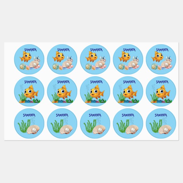 Étiquettes Little Fish Waterproof Labels (Feuille)