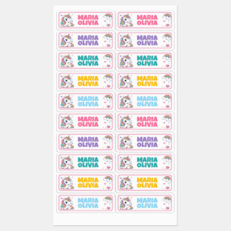 Étiquettes Livre de licorne personnalisé