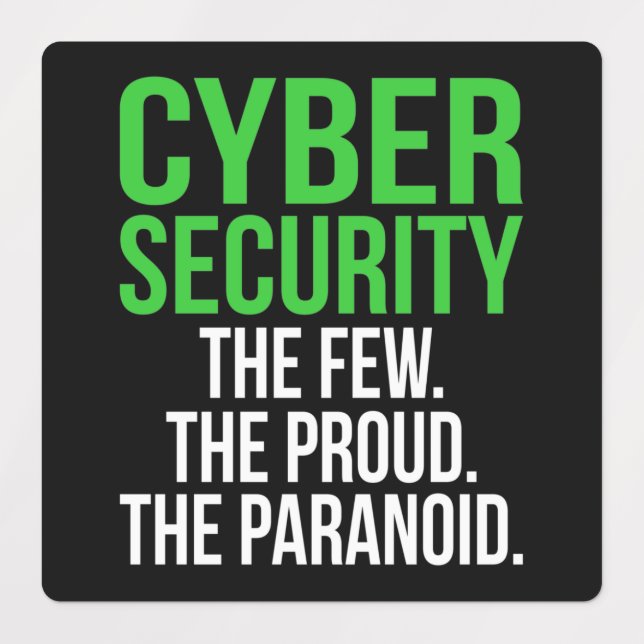 Étiquettes Logiciel informatique informatique Cyber Sécurité (Design 1)