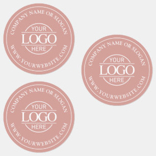 Étiquettes Logo d'affaires Rose élégant et moderne