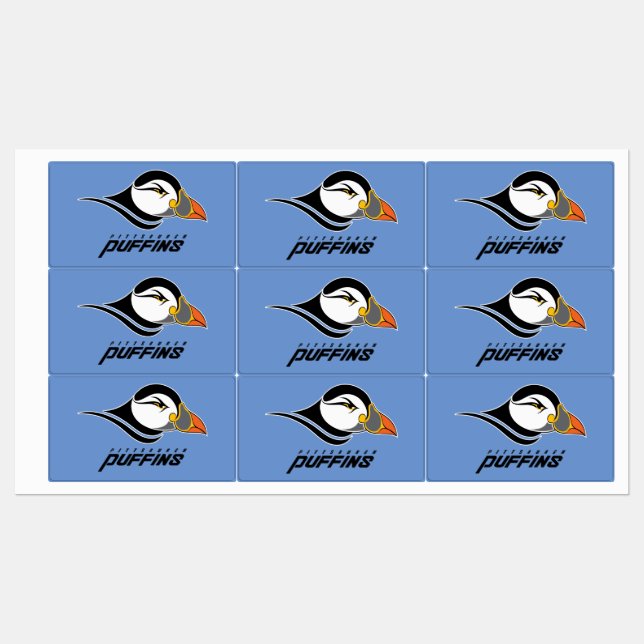 Étiquettes Logo de Pittsburgh Puffins (Feuille)