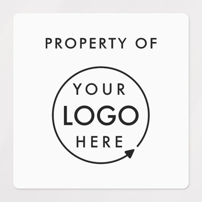 Étiquettes Logo de propriété de l'entreprise | Ordinateur por (Design 1)