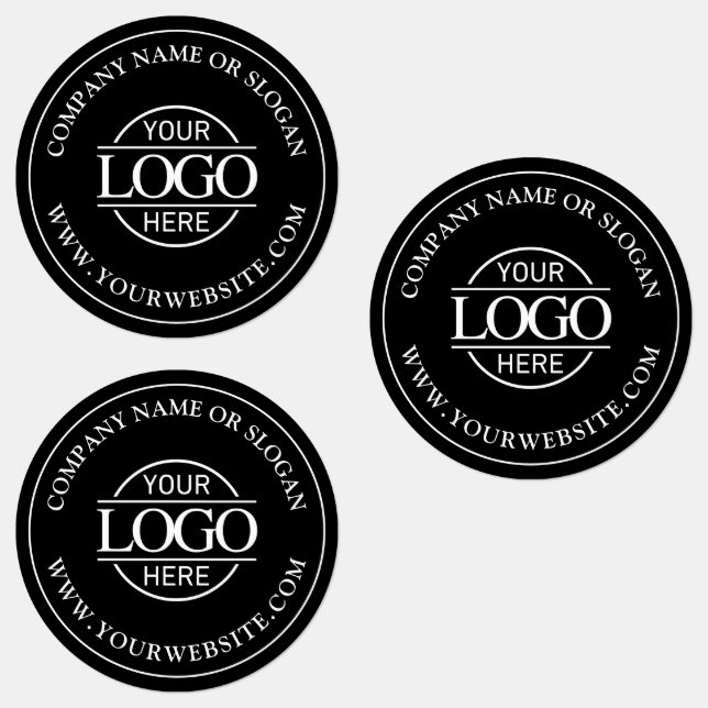 Étiquettes Logo d'entreprise moderne Noir Promotion (Groupe)