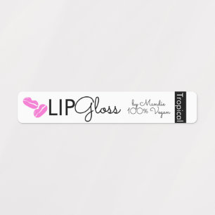 Étiquettes Logo Moderne Lip Gloss Lips Branding Emballage