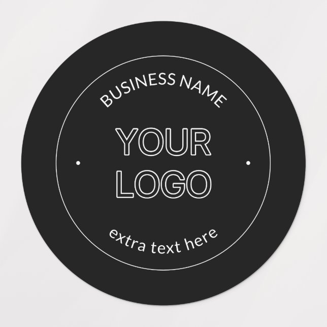 Étiquettes Logo modifiable Remplacement et nom de l'entrepris (Design 1)