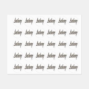 Étiquettes Logo nommé d'Anthony,