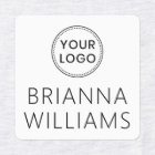 Logo personnalisé et vêtements en tissu carré text