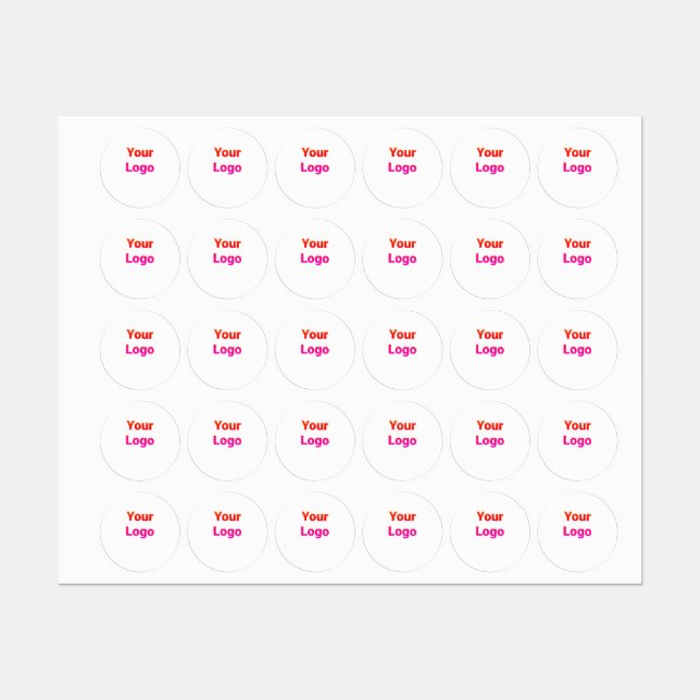 Étiquettes Logo personnalisé simple et élégant ici société cl (Feuille)