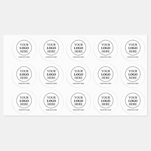 Étiquettes Logo promotionnel personnalisé - Pas de commande m (Feuille)