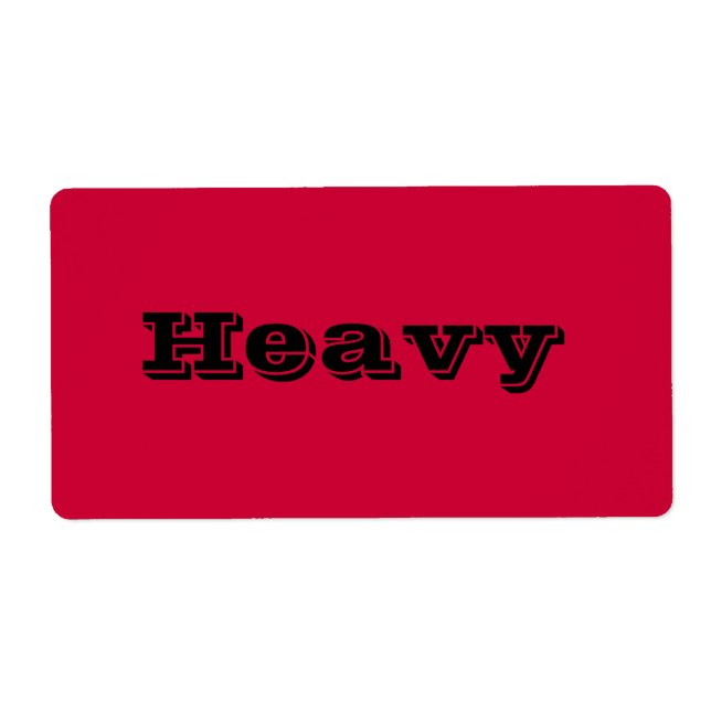 Étiquettes lourds en rouge (Devant)