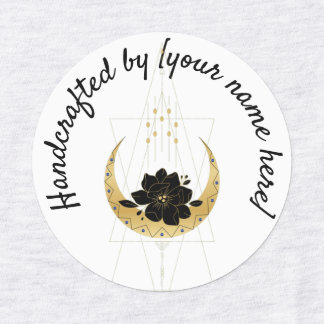 Étiquettes Lune géométrique fabriquée à la main par le Étique