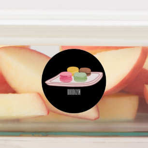 Étiquettes Macaron cartoon illustration 