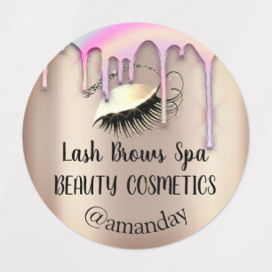 Étiquettes Maquillage Artiste Lash Brows Logo personnalisé Go