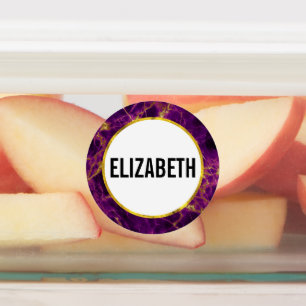 Étiquettes Marbre Abstrait moderne violet et or