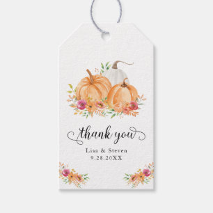 Étiquettes Mariage Citrouille Merci