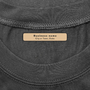 Étiquettes Marque d'affaires sur un rectangle Brown clair
