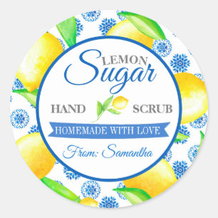 Étiquettes Mason Jar Lemon Sugar Scruter personnal