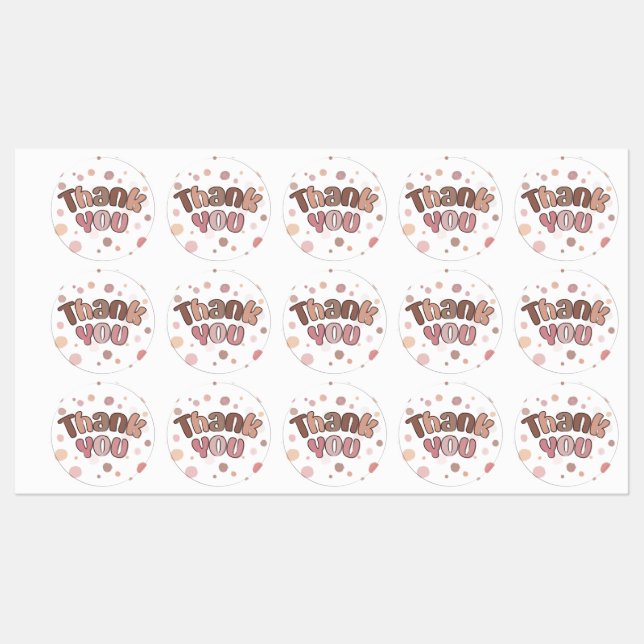 Étiquettes Merci (Feuille)