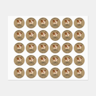 Étiquettes Merci pour votre commande, autocollant de chiot. c