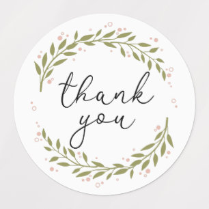 Étiquettes Merci vert