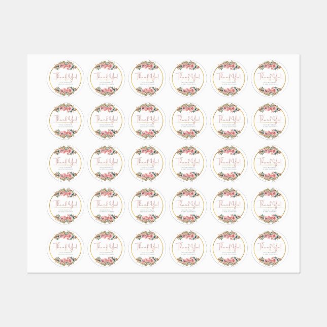 Étiquettes Merci, votre bonheur est notre classe de bonheur (Feuille)