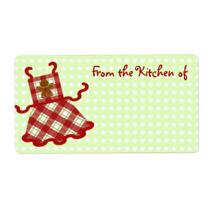 Étiquettes mignons de cuisine de Baker de Noël