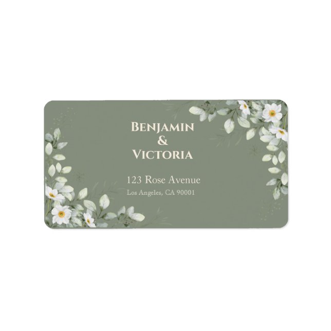 Étiquettes minimalistes pour cadeaux de mariage (Devant)