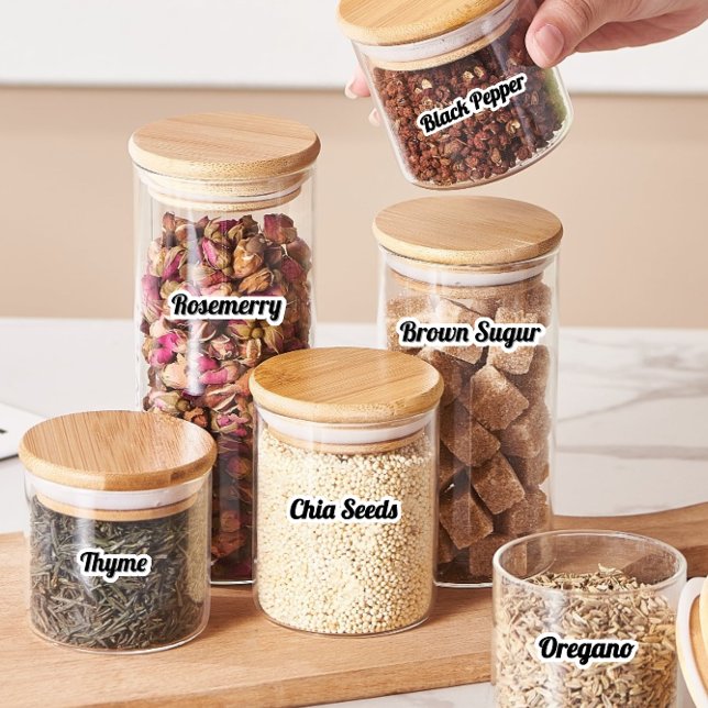 Étiquettes minimaux de cuisine et de rangement (Créateur téléchargé)