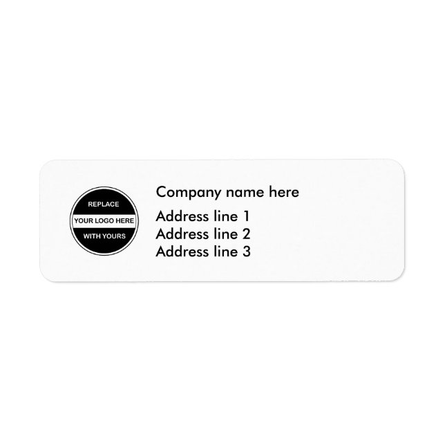 Étiquettes Modèle d'adresse du logo de l'entrepris (Devant)