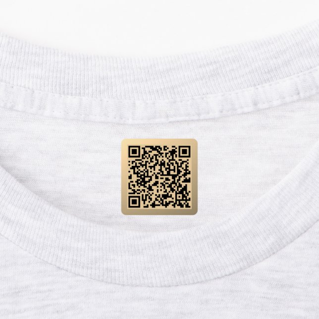 Étiquettes Modèle de code QR immédiatement modifiable | Or Fa (Apposé)