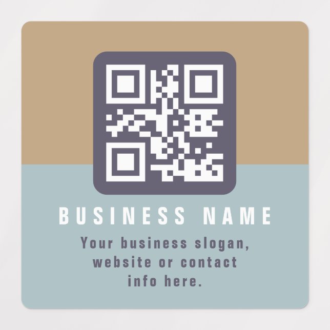 Étiquettes Modèle de code QR moderne éditable étanche (Design 1)